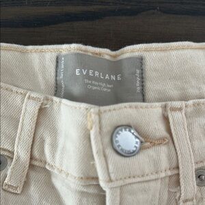 Everlane Way High Ecru Organic Cotton Jeans